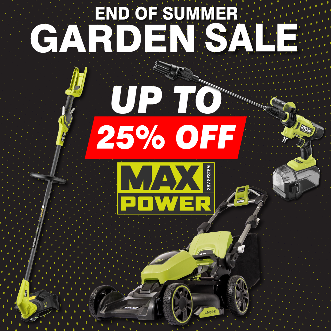 End of Summer Sale Big Savings on 36V Lawn Mowers 36V Batteries Ryobi Tools EU